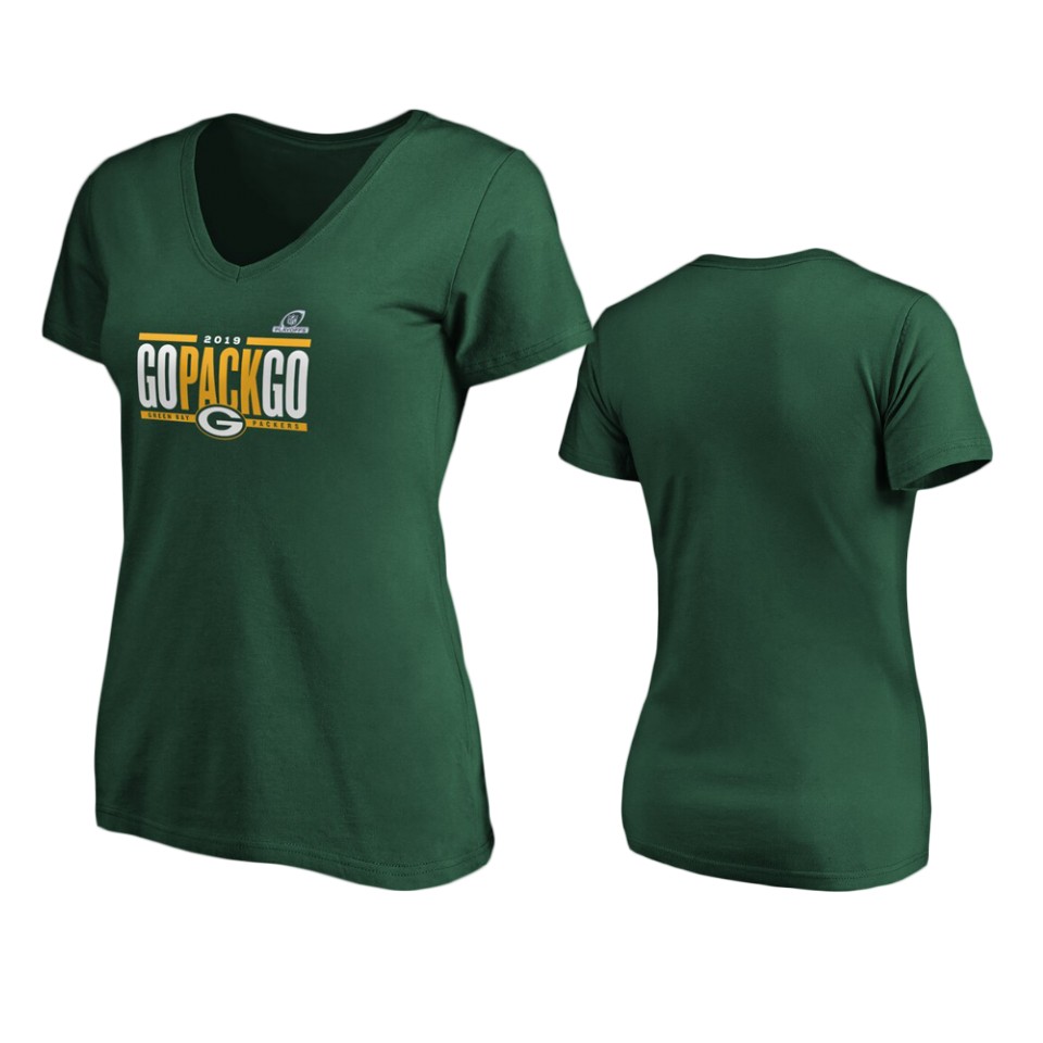 women's packers green 2019 nfl playoffs hometown checkdown t shirt