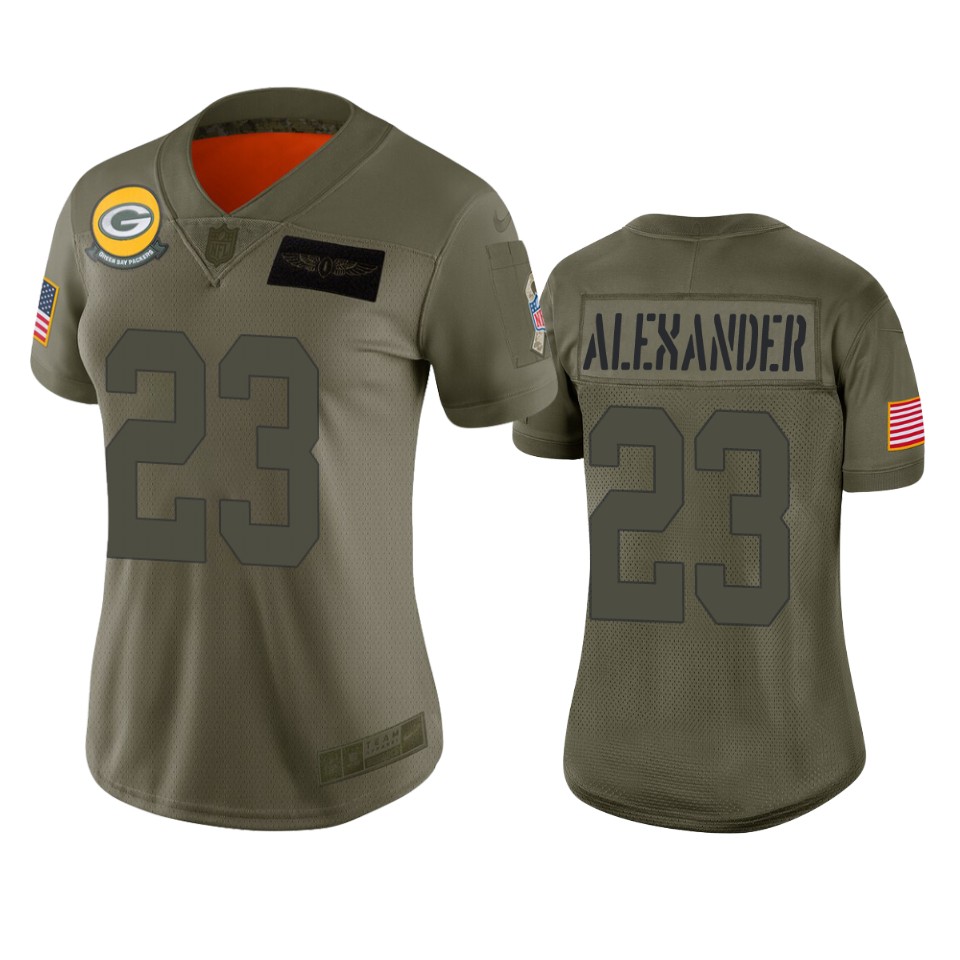 women's packers jaire alexander camo limited 2019 salute to service jersey