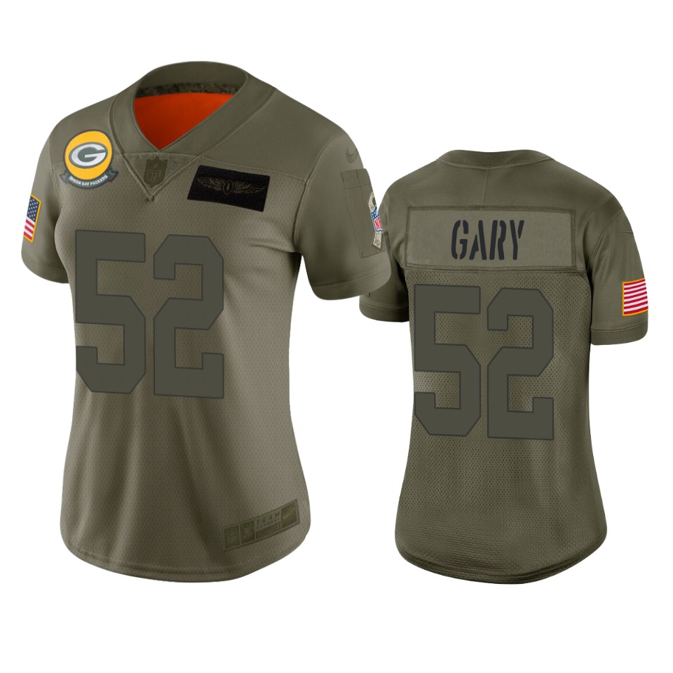 women's packers rashan gary camo limited 2019 salute to service jersey