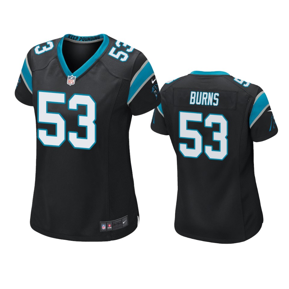 women's panthers brian burns black game jersey