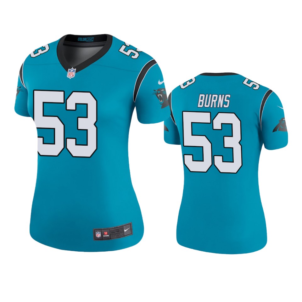 women's panthers brian burns blue color rush legend jersey