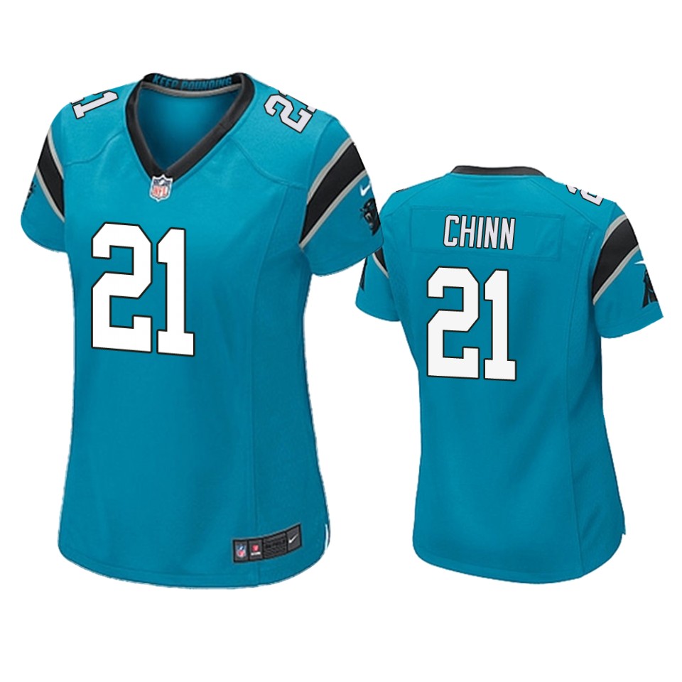 women's panthers jeremy chinn blue game jersey