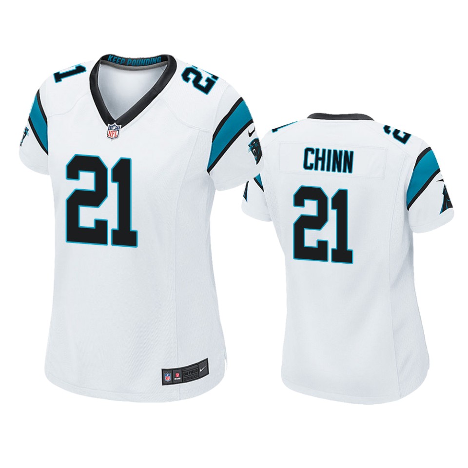 women's panthers jeremy chinn white game jersey