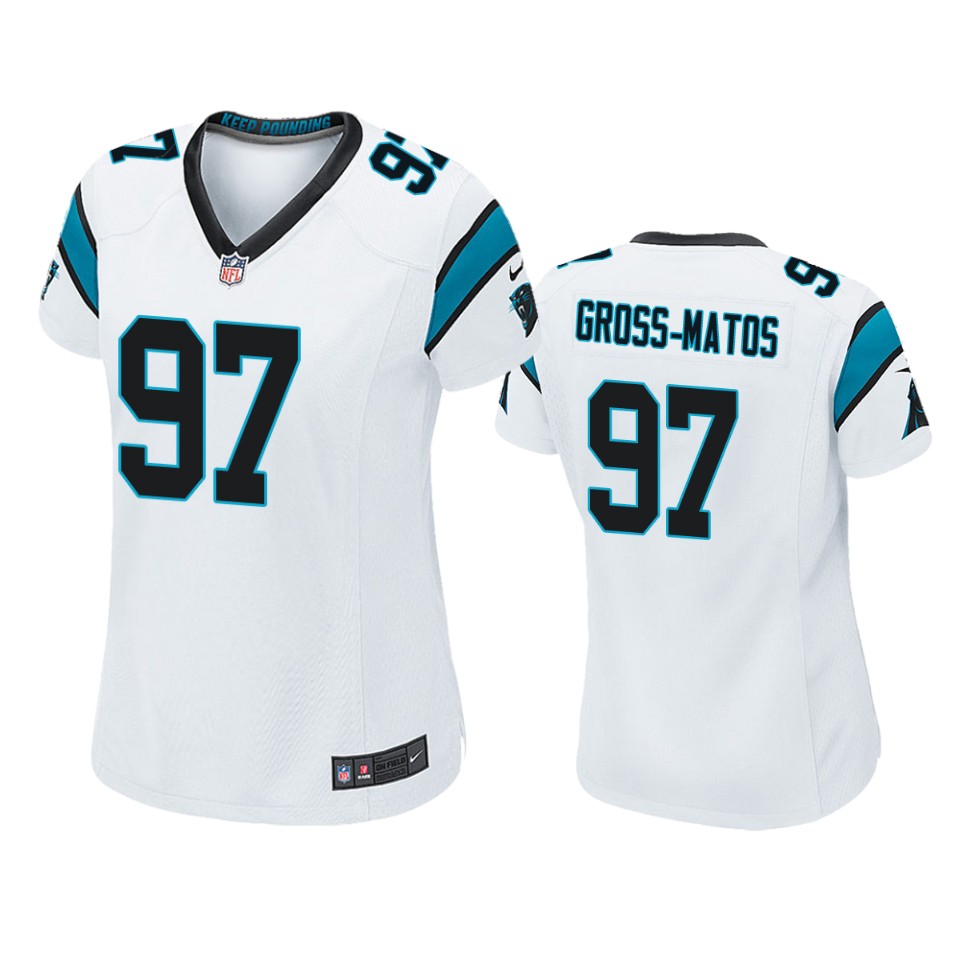 women's panthers yetur gross matos white game jersey
