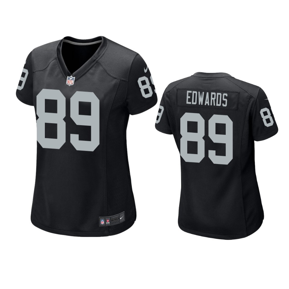 women's raiders bryan edwards black game jersey