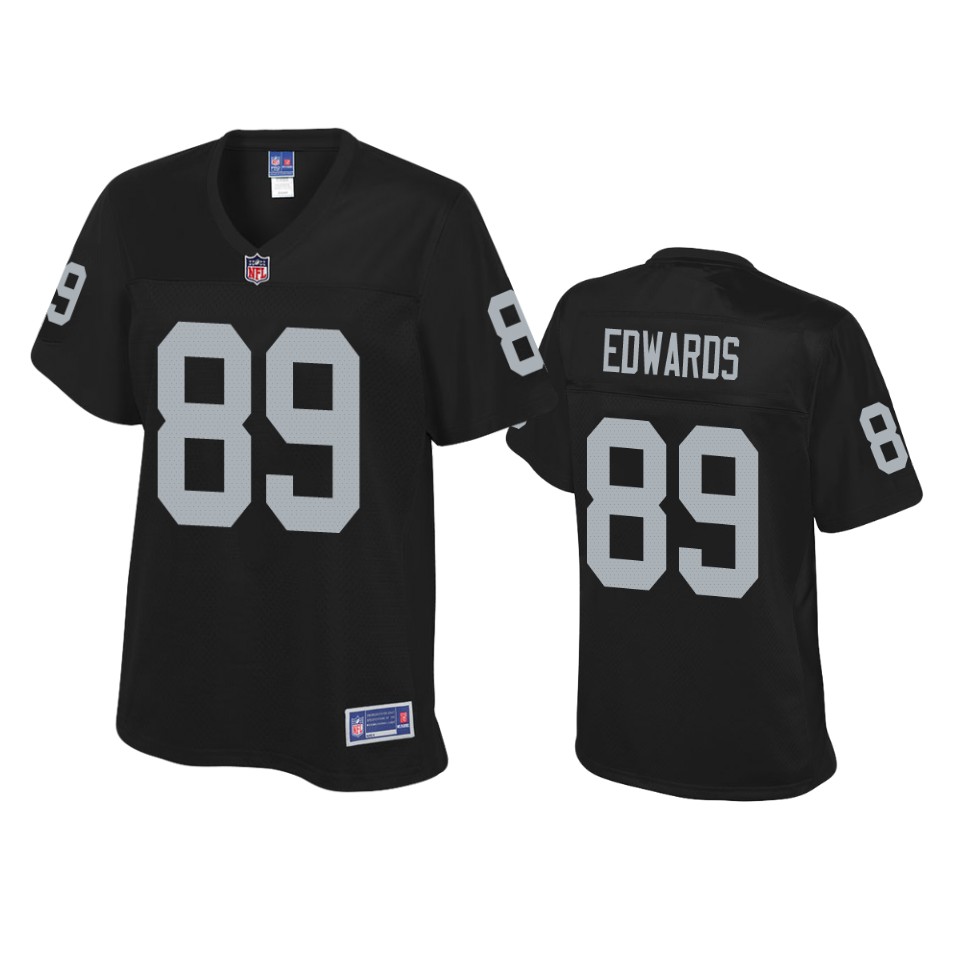 women's raiders bryan edwards black pro line jersey