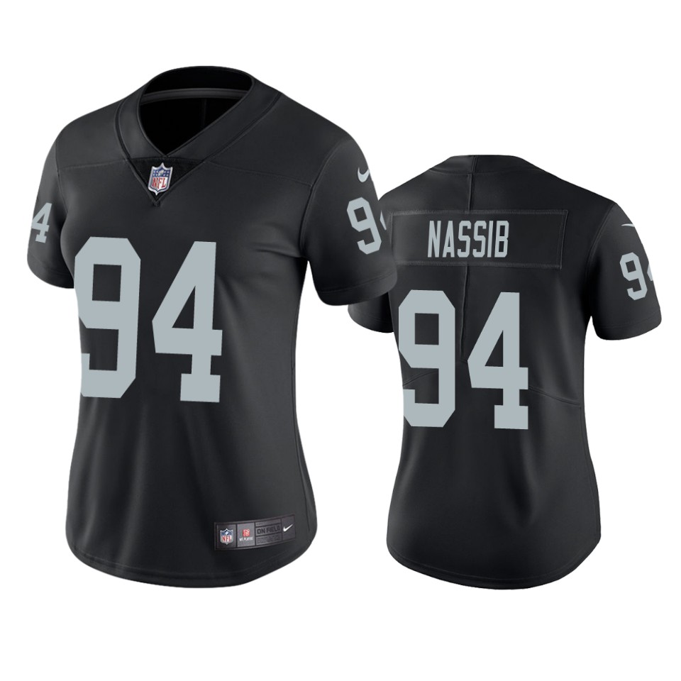 women's raiders carl nassib black vapor jersey