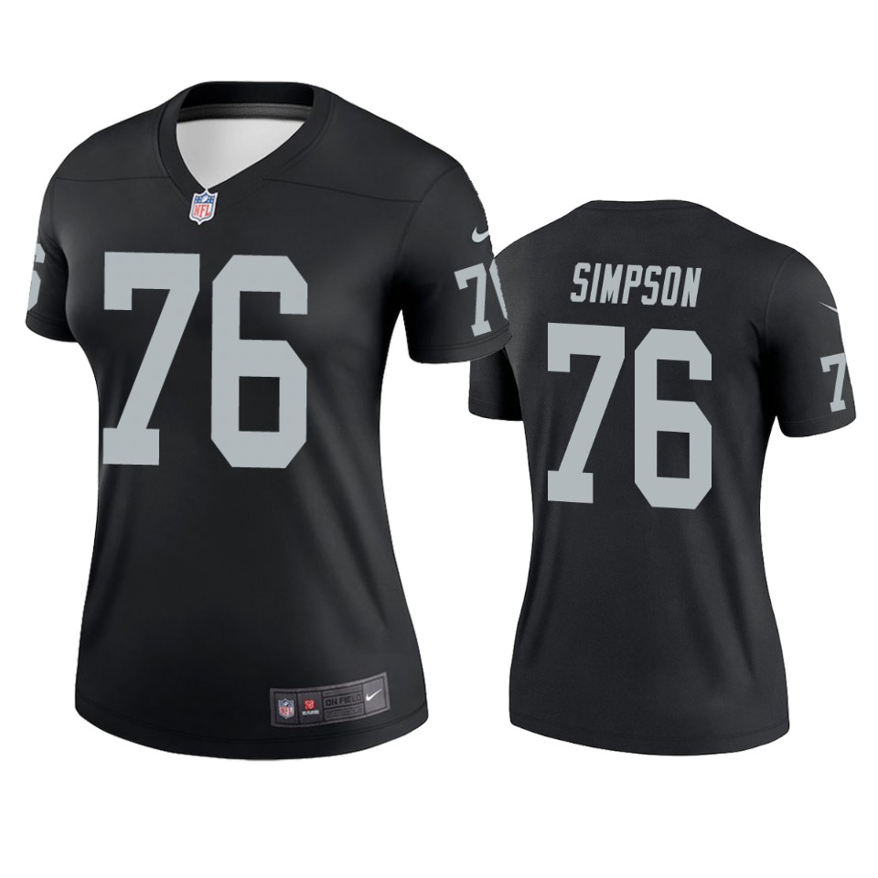 women's raiders john simpson black legend jersey