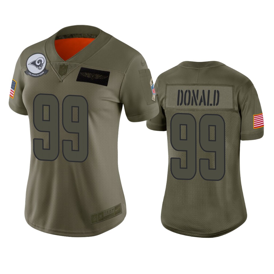 women's rams aaron donald camo limited 2019 salute to service jersey