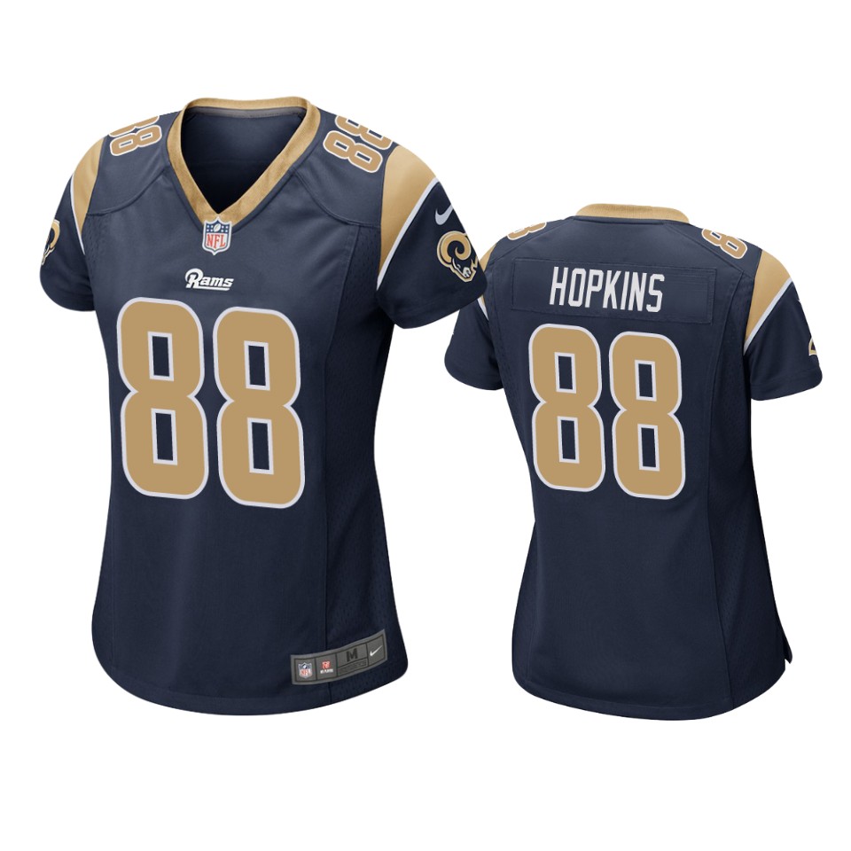 women's rams brycen hopkins navy game jersey