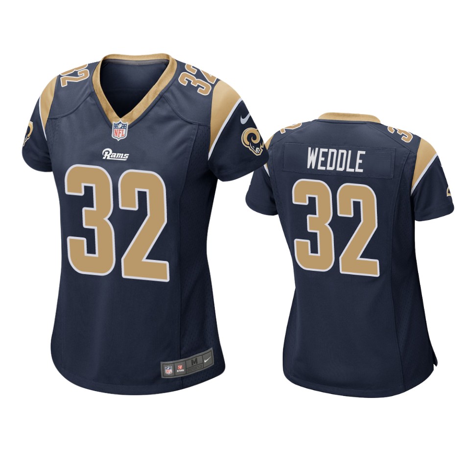 women's rams eric weddle navy game jersey