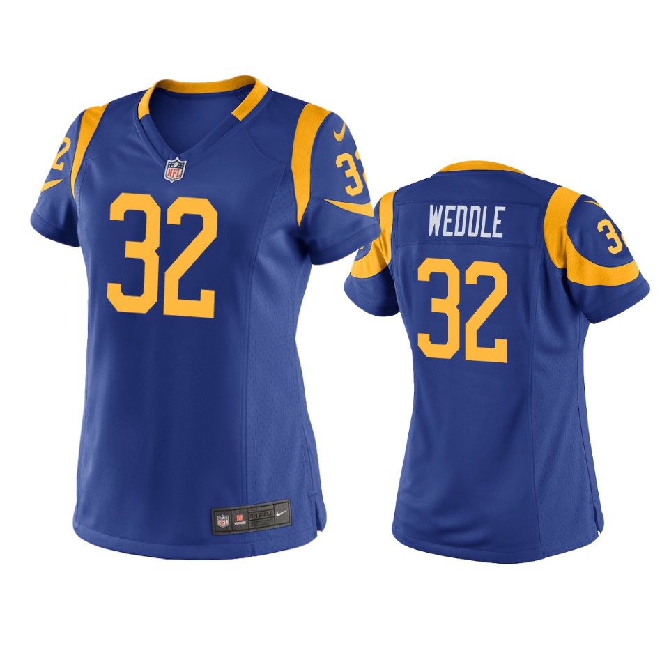 women's rams eric weddle royal game jersey