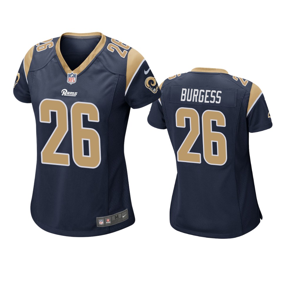 women's rams terrell burgess navy game jersey