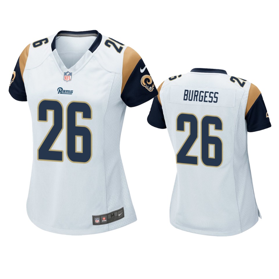women's rams terrell burgess white game jersey