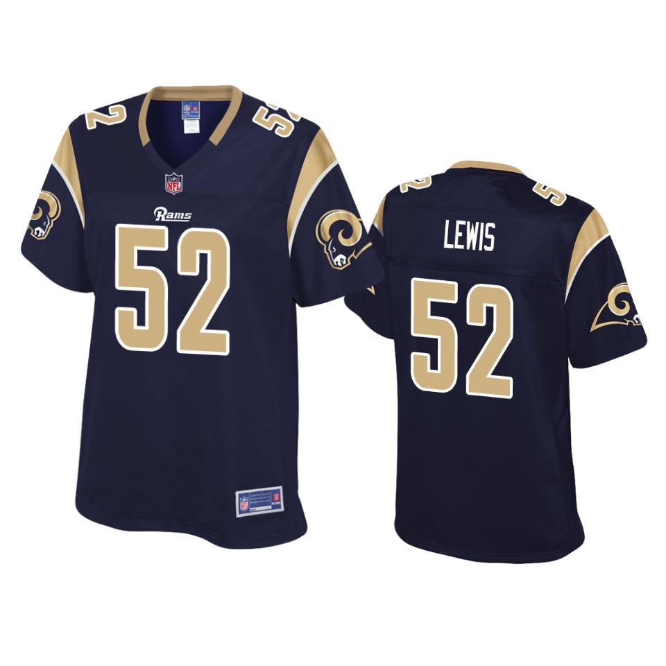 women's rams terrell lewis navy pro line jersey