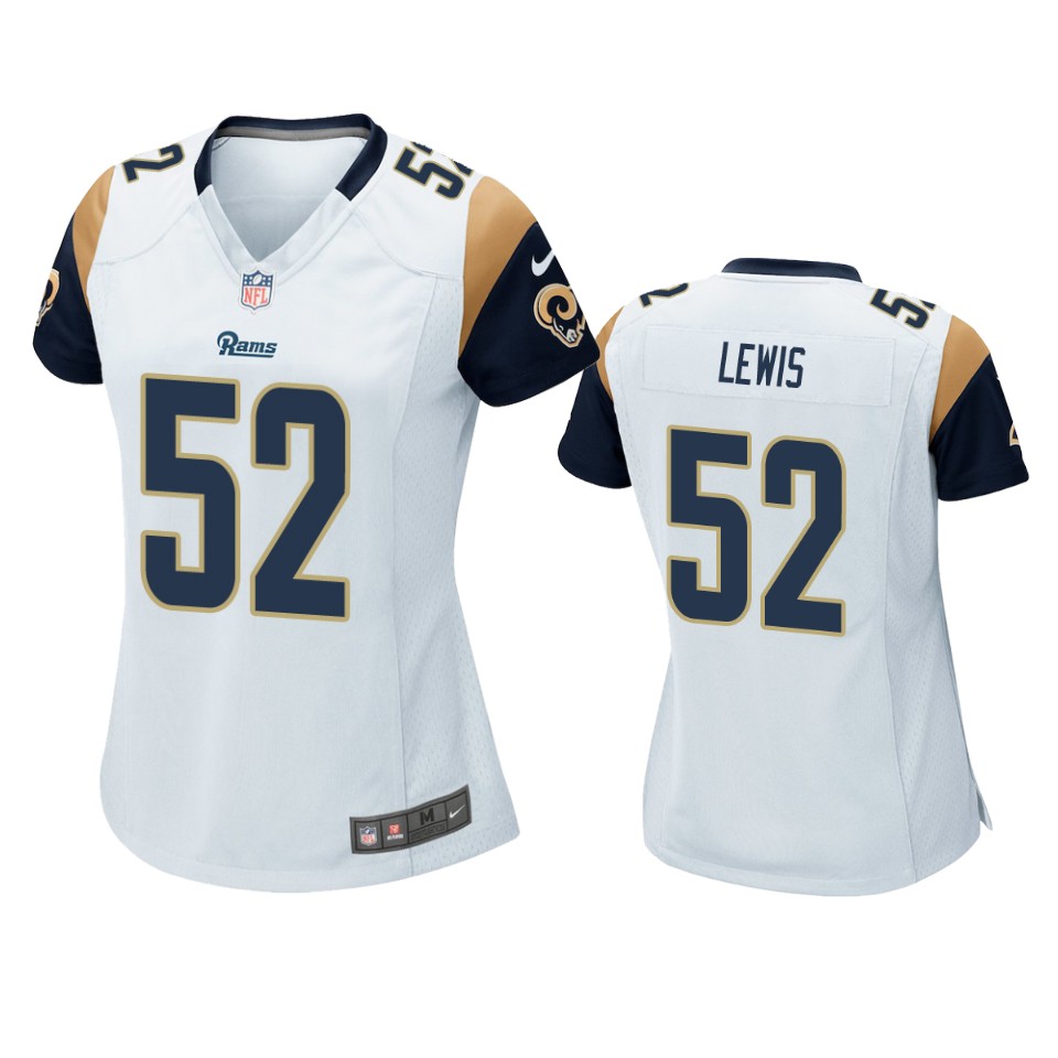 women's rams terrell lewis white game jersey