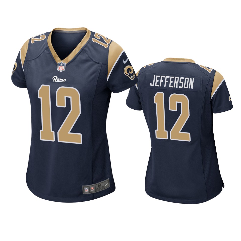 women's rams van jefferson navy game jersey