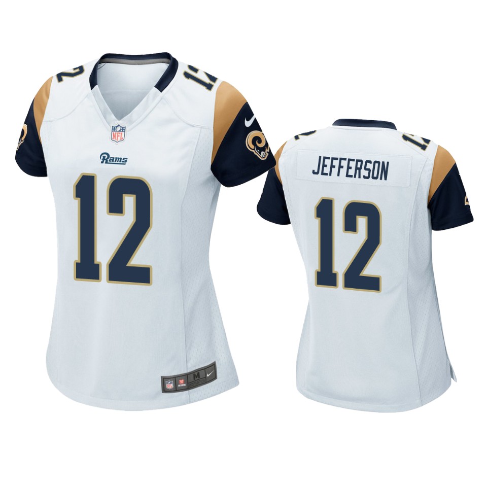 women's rams van jefferson white game jersey