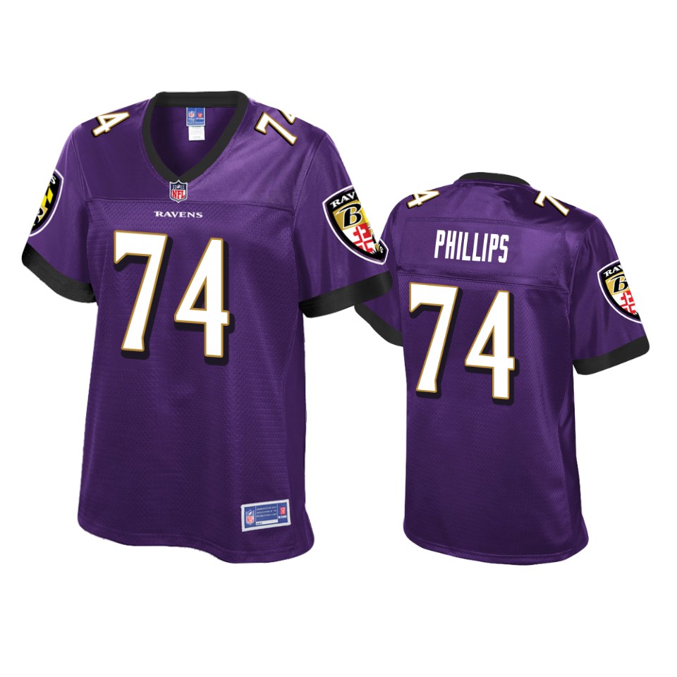 women's ravens tyre phillips purple pro line jersey
