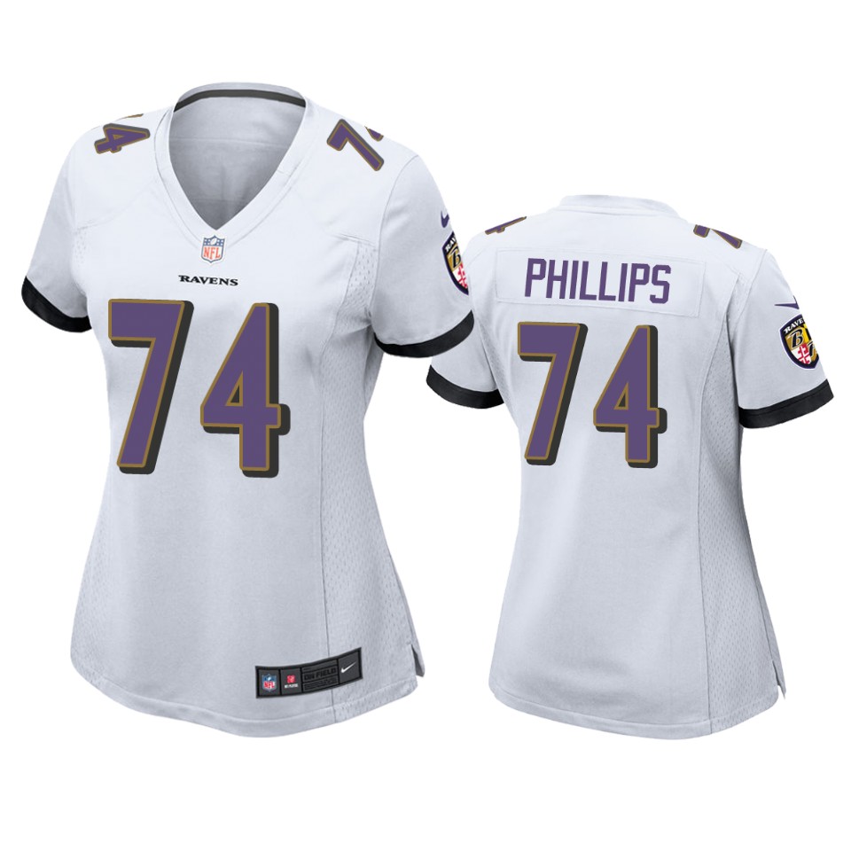 women's ravens tyre phillips white game jersey