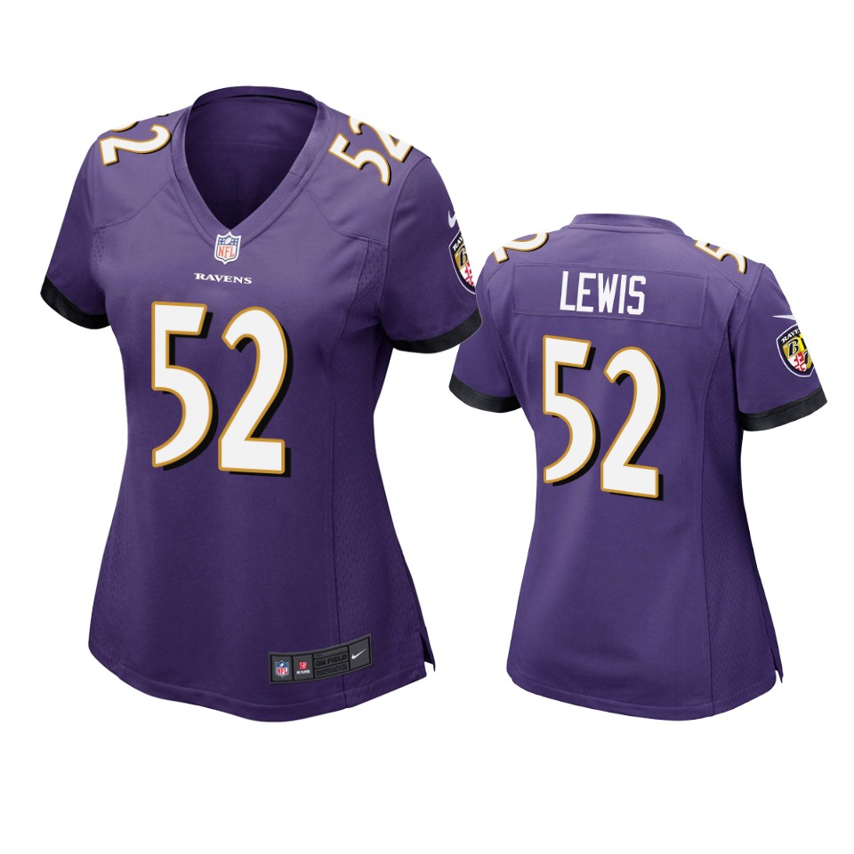 women's ray lewis ravens purple game jersey