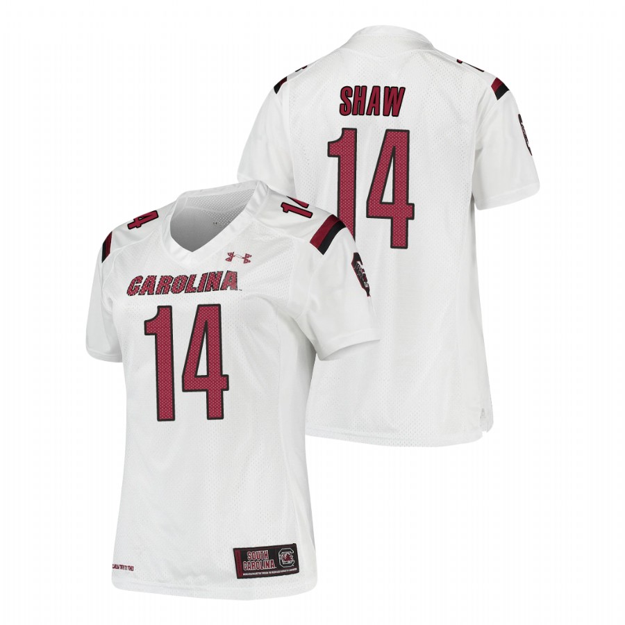 women's south carolina gamecocks connor shaw white replica football jersey