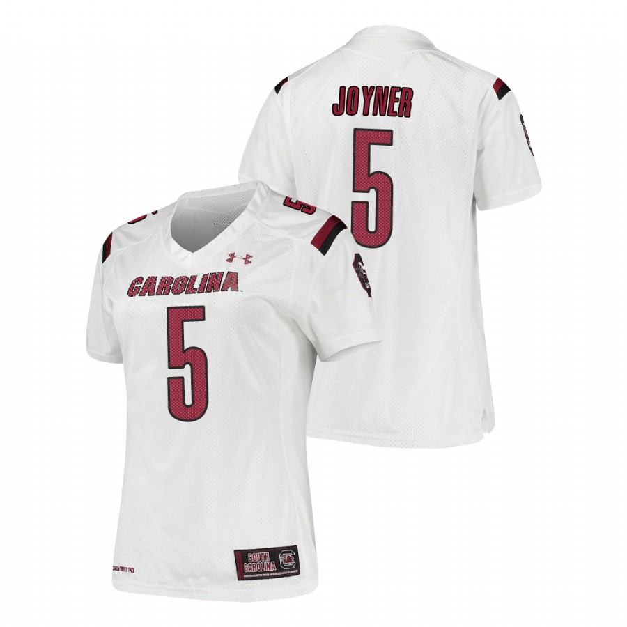 women's south carolina gamecocks dakereon joyner white replica football jersey