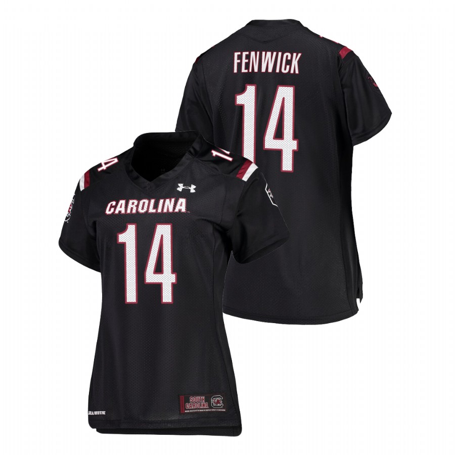 women's south carolina gamecocks deshaun fenwick black replica football jersey