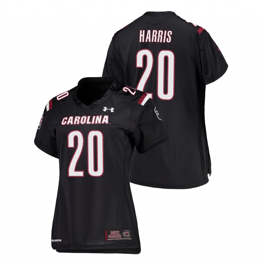women's south carolina gamecocks kevin harris black replica football jersey