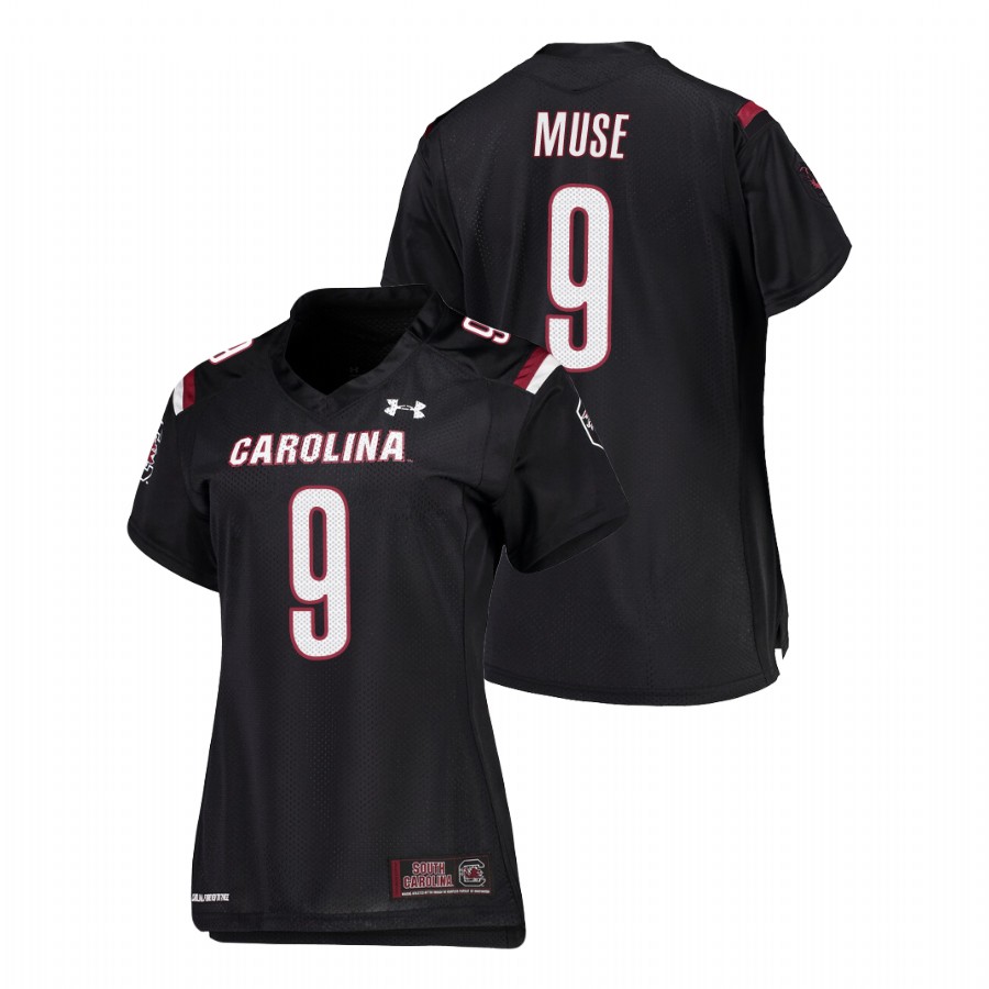 women's south carolina gamecocks nick muse black replica football jersey