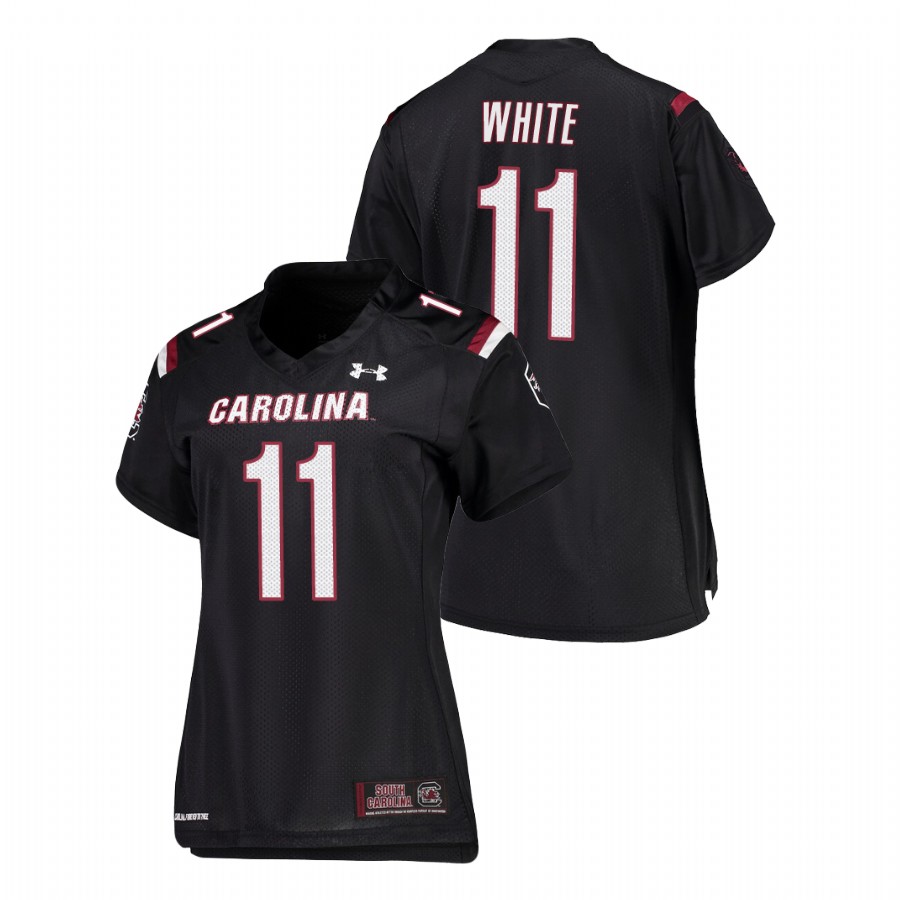 women's south carolina gamecocks zaquandre white black replica football jersey