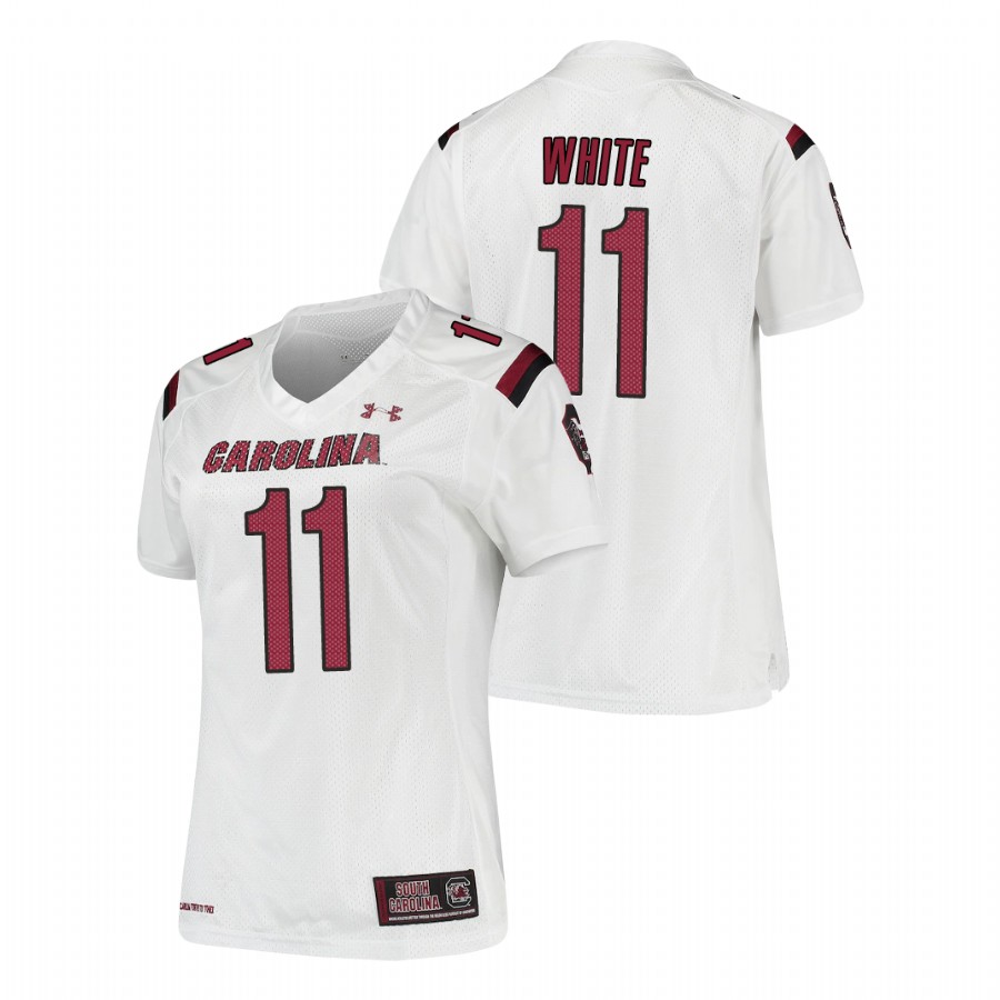 women's south carolina gamecocks zaquandre white white replica football jersey