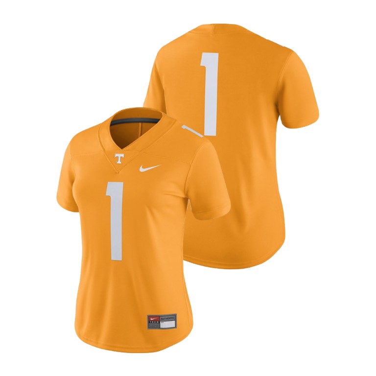women's tennessee volunteers 1 tennessee orange college football 2018 game jersey