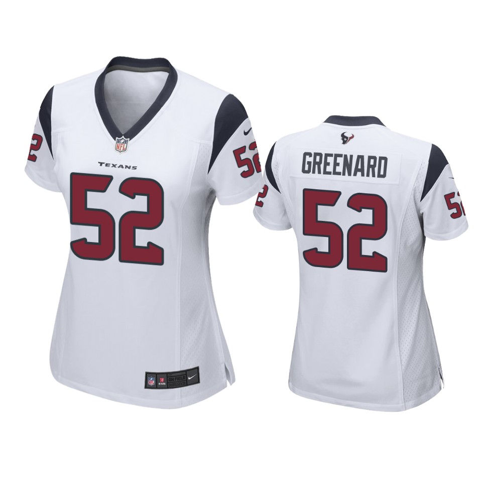 women's texans jonathan greenard white game jersey