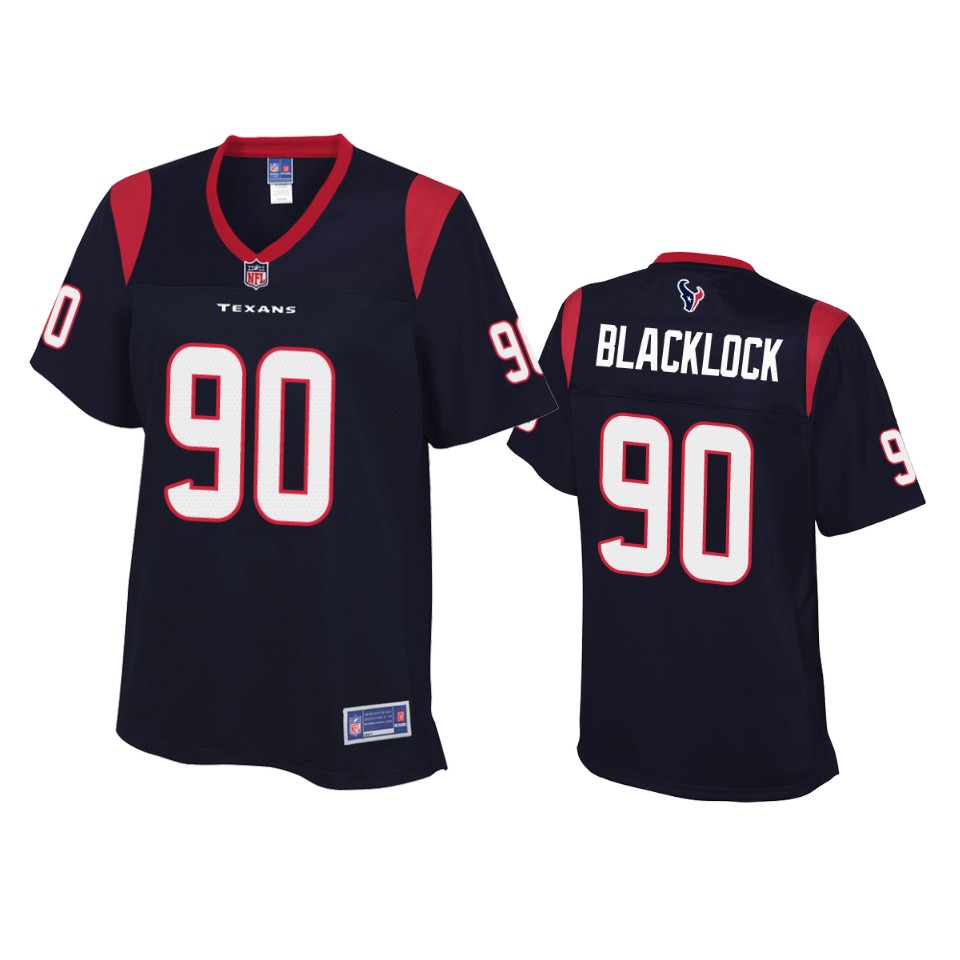 women's texans ross blacklock navy pro line jersey