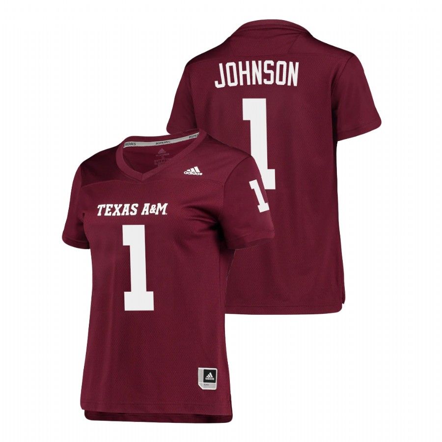 women's texas a&m aggies buddy johnson replica college football maroon jersey