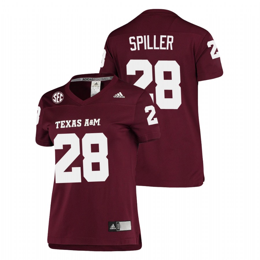 women's texas a&m aggies isaiah spiller maroon replica football jersey
