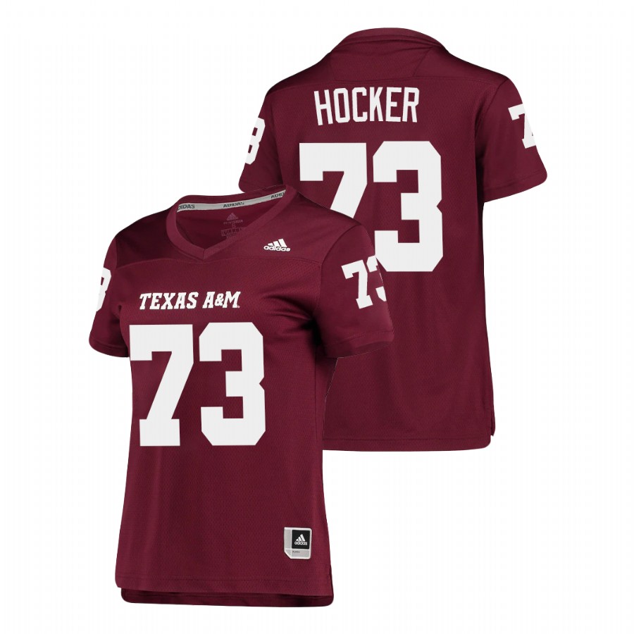 women's texas a&m aggies jared hocker replica college football maroon jersey