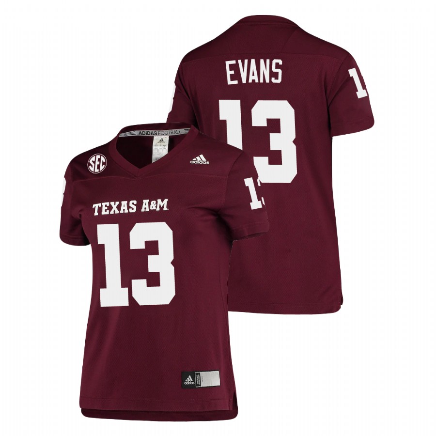 women's texas a&m aggies mike evans maroon replica football jersey
