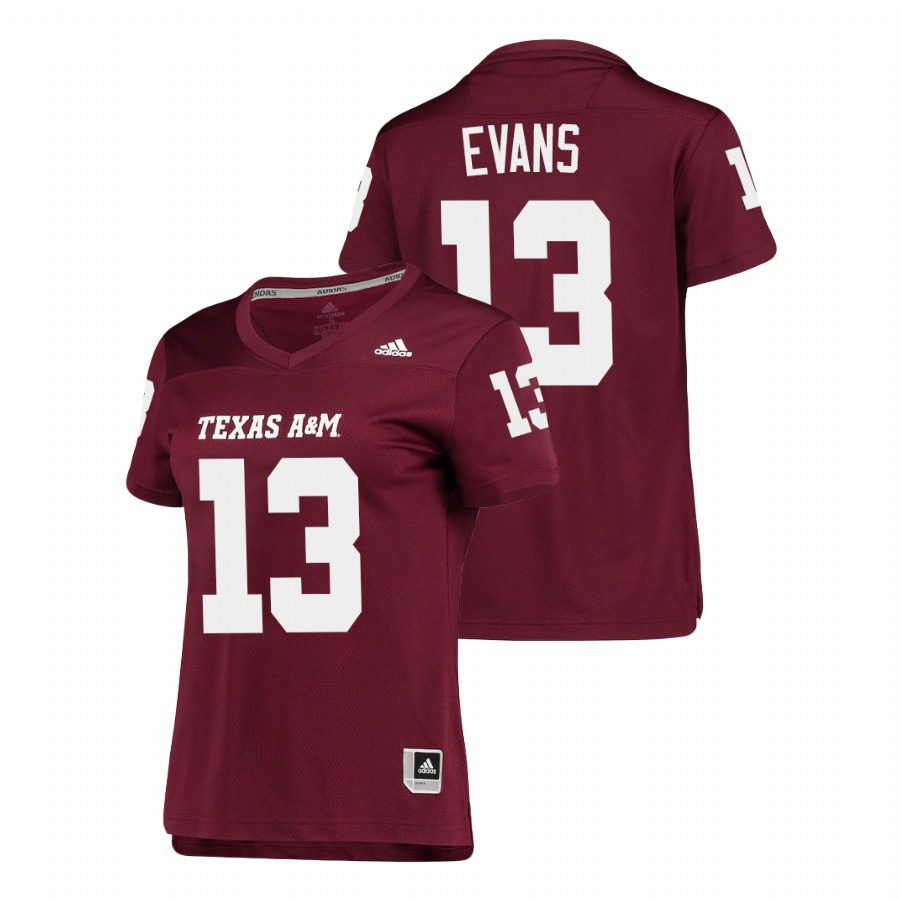women's texas a&m aggies mike evans replica college football maroon jersey