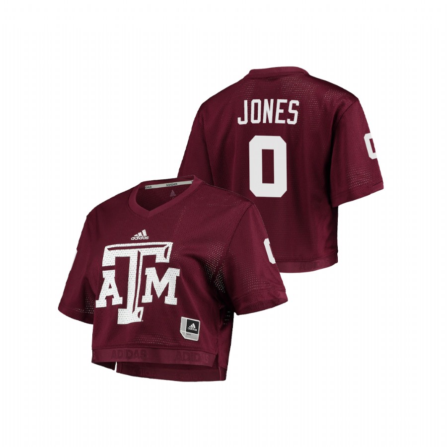 women's texas a&m aggies myles jones maroon primegreen v neck cropped jersey