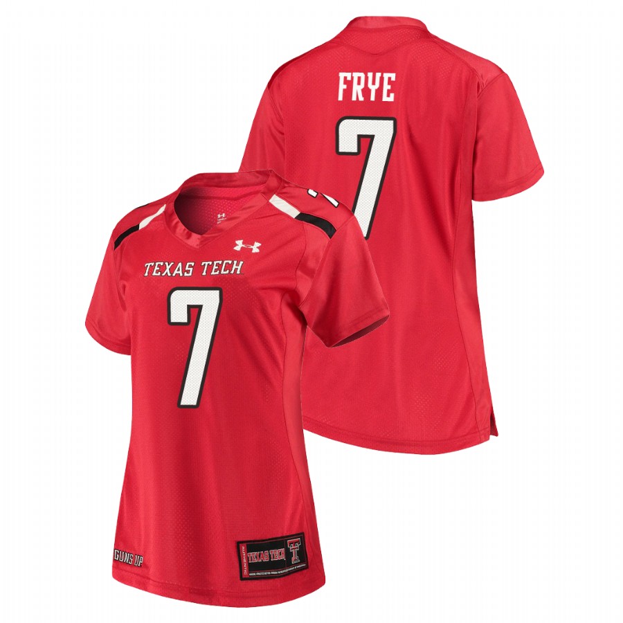 women's texas tech red raiders adrian frye red replica jersey