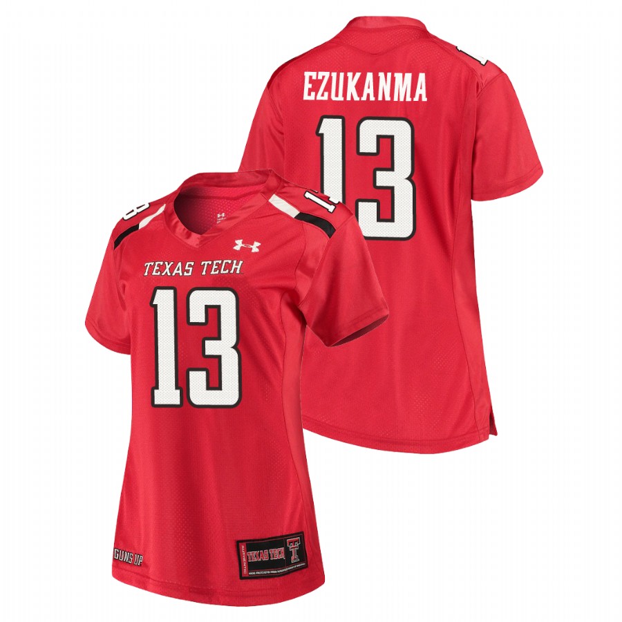 women's texas tech red raiders erik ezukanma red replica jersey