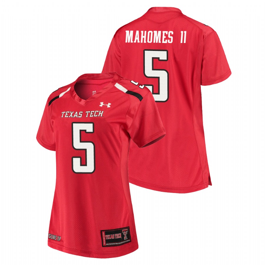 women's texas tech red raiders patrick mahomes ii red replica jersey