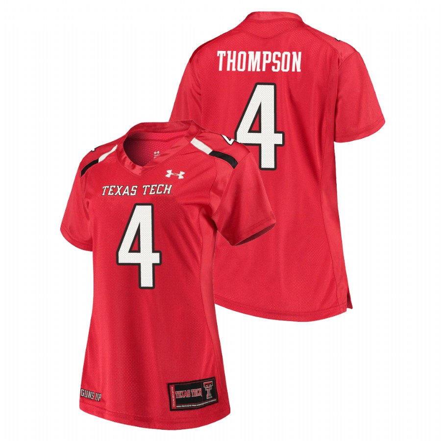 women's texas tech red raiders sarodorick thompson red replica jersey