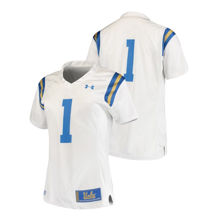 women's ucla bruins 1 white college football team replica jersey