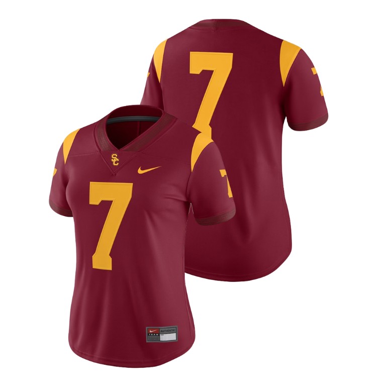 women's usc trojans 7 cardinal college football 2018 game jersey