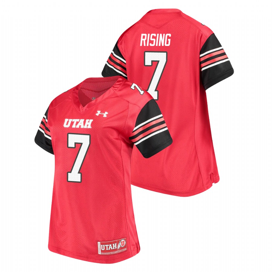 women's utah utes cameron rising performance football replica red jersey