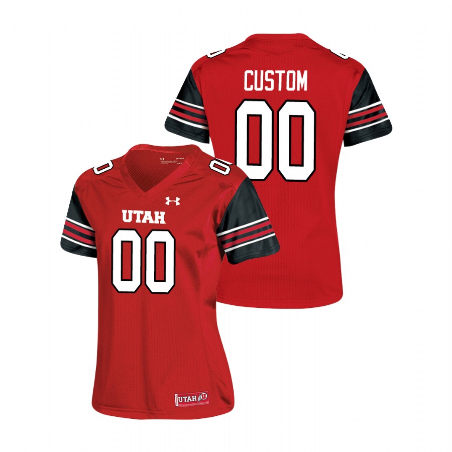 women's utah utes custom red replica football jersey