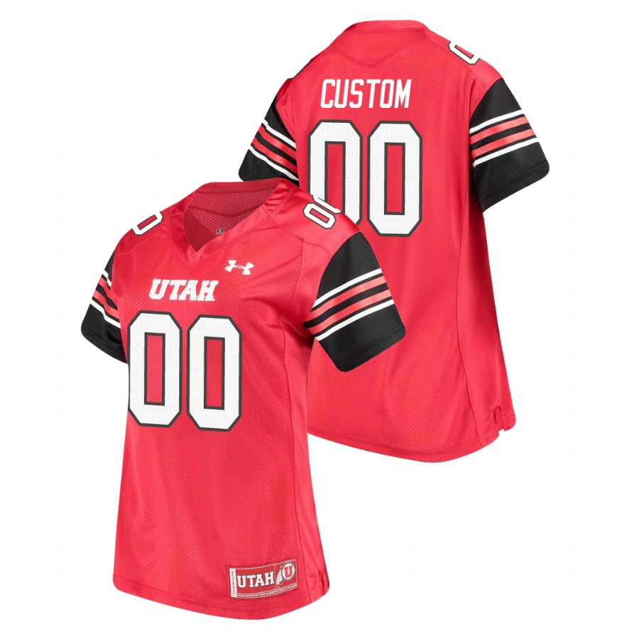 women's utah utes custom red replica performance football jersey